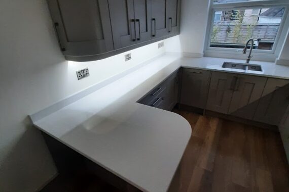 kitchen installation with white quartz 20241223 143944